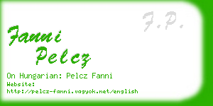 fanni pelcz business card